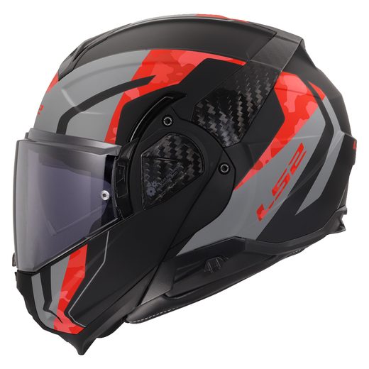 LS2 HELMETS LS2 FF910 ADVANT II GLIDE BLACK GREY RED