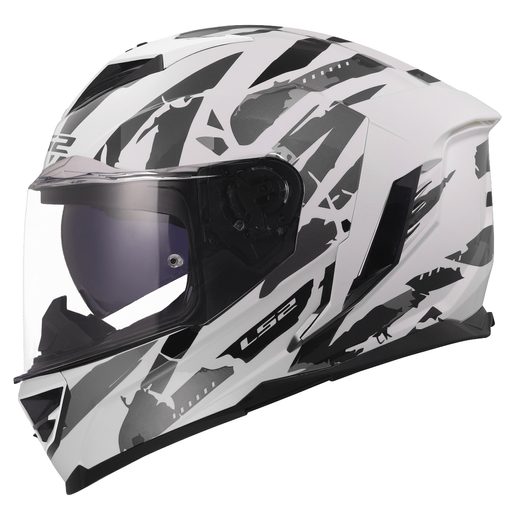LS2 HELMETS LS2 FF818 STORM III KAOS WHITE GREY