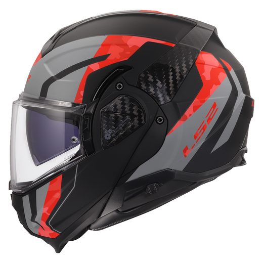 LS2 HELMETS LS2 FF910 ADVANT II GLIDE BLACK GREY RED