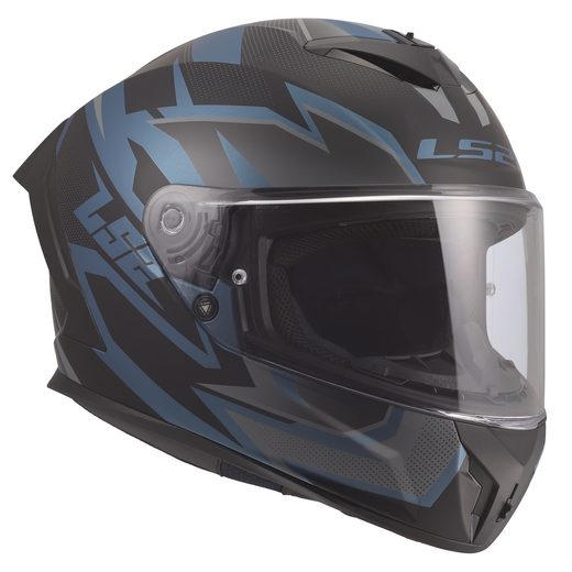 LS2 HELMETS LS2 FF820 RAPID III XTREM BLACK BLUE PETROL