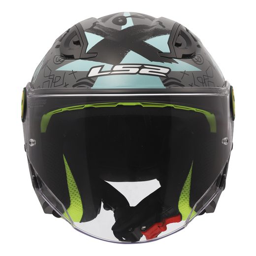 LS2 HELMETS LS2 OF622 FUNNY II SCRIBBLE GREY BLUE