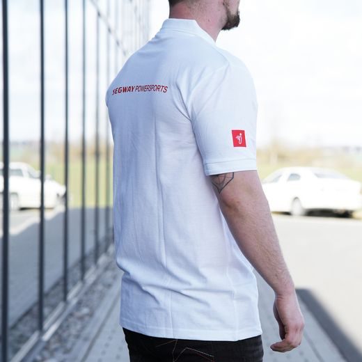 SEGWAY SEGWAY POWERSPORTS WHITE MEN POLO T-SHIRT