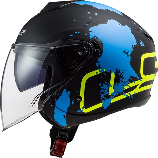 LS2 HELMETS LS2 OF573 TWISTER II XOVER MATT BLACK BLUE