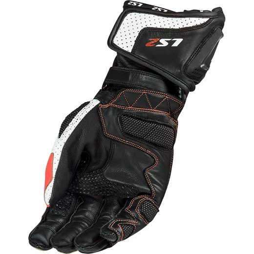 LS2 HELMETS LS2 SWIFT RACING GLOVES BLACK WHITE RED