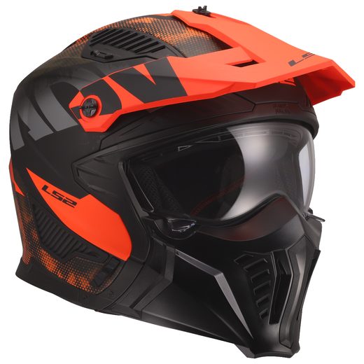 LS2 HELMETS LS2 OF606 DRIFTER GAS GREY ORANGE-06