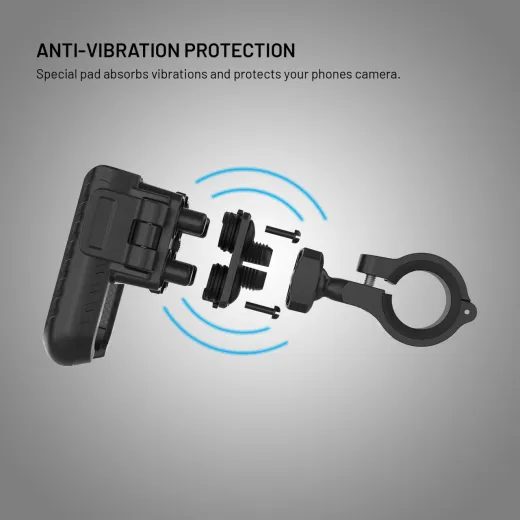 FIXED DRŽÁK MOBILNÍHO TELEFONU NA MOTORKU A KOLO BIKEE ANTI-SHOCK S ANTIVIBRAČNÍM MODULEM