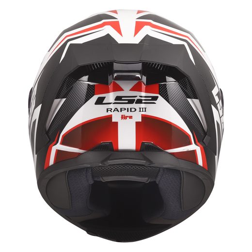 LS2 HELMETS LS2 FF820 RAPID III XTREM WHITE BLACK RED