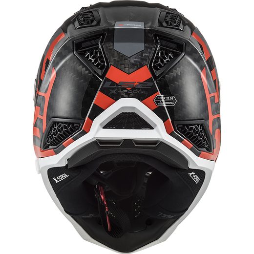 LS2 HELMETS LS2 MX703 C X-FORCE BARRIER H-V YELLOW RED-06