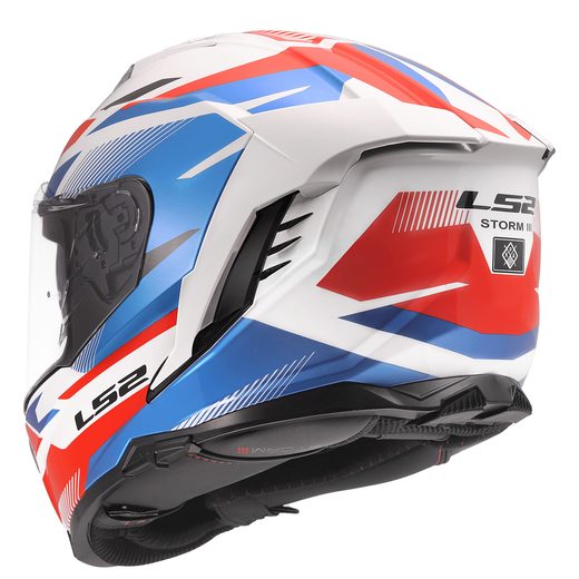 LS2 HELMETS LS2 FF818 STORM III KOMAI WHITE BLUE RED