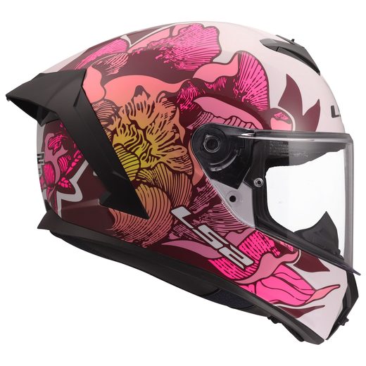 LS2 HELMETS LS2 FF820 RAPID III POPPIES II WHITE PINK
