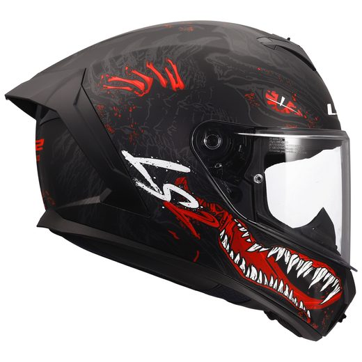 LS2 HELMETS LS2 FF820 RAPID III KAIJU II BLACK RED WHITE