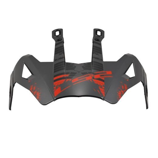 LS2 HELMETS LS2 MX702 PEAK CRAZY MATT BLACK RED