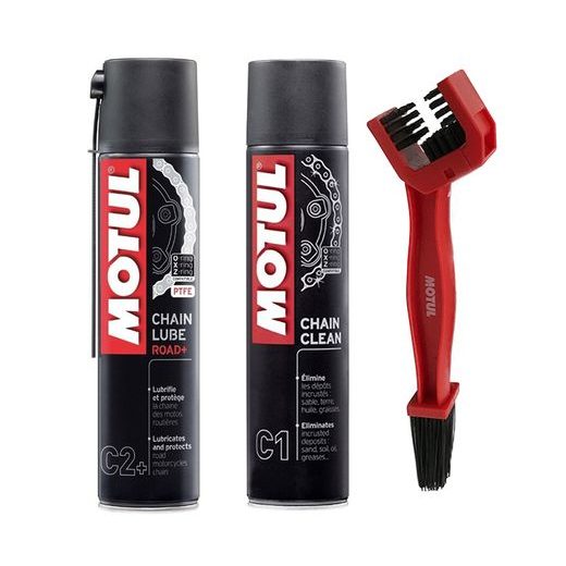 MOTUL SADA NA ČIŠTĚNÍ ŘETĚZU C2+ C1 + KARTÁČ NA ŘETĚZ