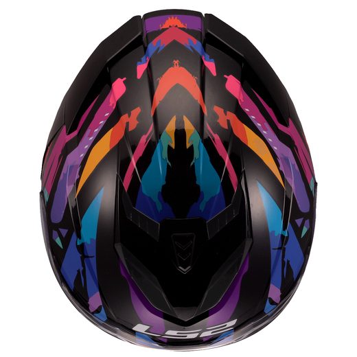 LS2 HELMETS LS2 FF818 STORM III KAOS BLACK PURPLE BLUE