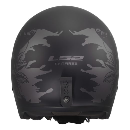LS2 HELMETS LS2 OF599 SPITFIRE II WILLY BLACK GREY-06