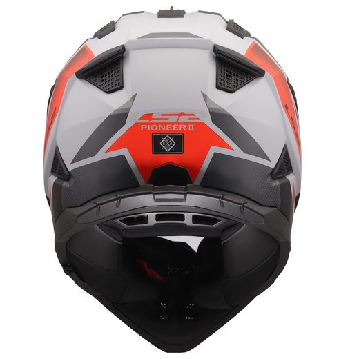 LS2 HELMETS LS2 MX702 PIONEER II BLOCK GREY RED-06