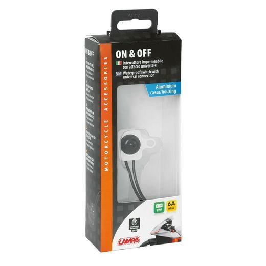 LAMPA SPÍNAČ VODOTĚSNÝ 90464 12V 6A ALU