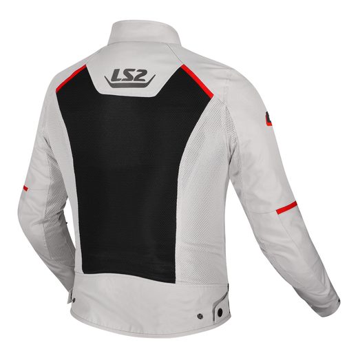 LS2 HELMETS LS2 BREEZE MAN JACKET GREY BLACK RED
