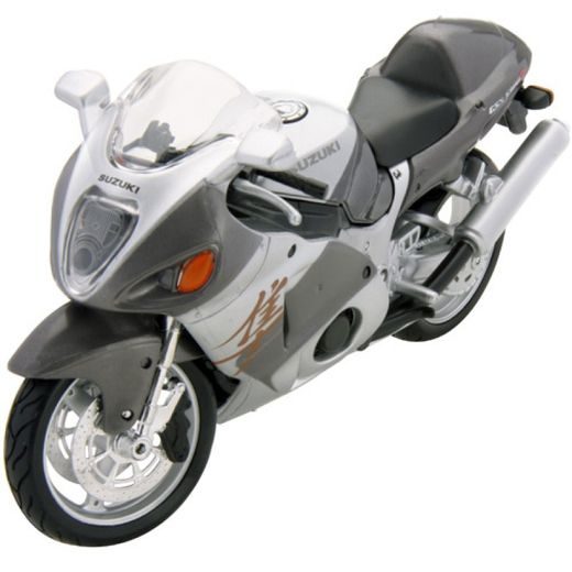 MAISTO SUZUKI GSX 1300R HAYABUSA SILVER/GREY 1:18