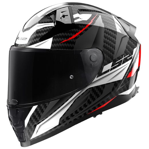 LS2 HELMETS LS2 FF811 VECTOR II C SAVAGE WHITE RED GREY-06