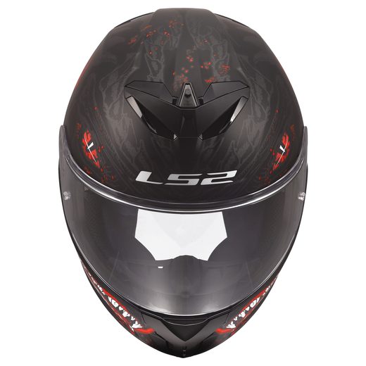 LS2 HELMETS LS2 FF820 RAPID III KAIJU II BLACK RED WHITE