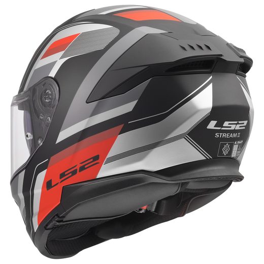 LS2 HELMETS LS2 FF808 STREAM II VINTAGE BLACK GREY RED-06