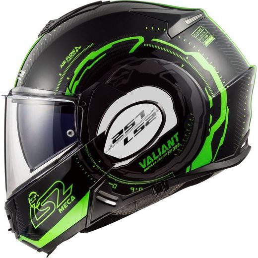 LS2 HELMETS LS2 FF399 VALIANT NUCLEUS BLACK GLOW GREEN