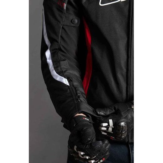 LS2 HELMETS LS2 GATE MAN JACKET BLACK RED