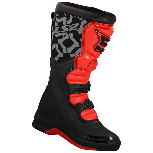 LS2 HELMETS LS2 RAPTOR MAN BOOTS BLACK RED