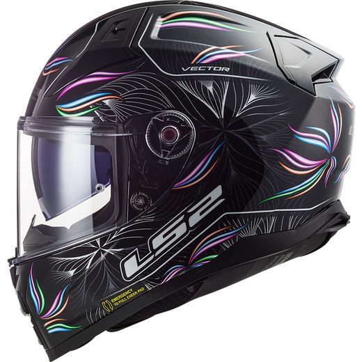 LS2 HELMETS LS2 FF811 VECTOR II TROPICAL BLACK WHITE-06 XS