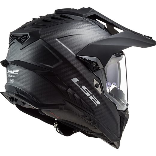 LS2 HELMETS LS2 MX701 EXPLORER C SOLID MATT CARBON