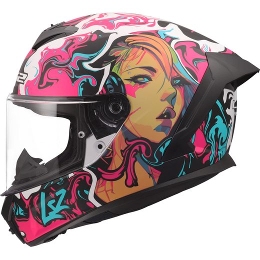 LS2 HELMETS LS2 FF820 RAPID III CYBERG PURPLE CYAN