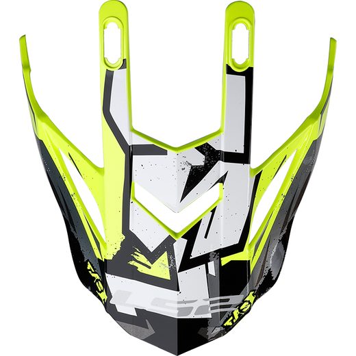 LS2 HELMETS LS2 MX437 EVO PEAK CRUSHER BLACK H-V YELLOW