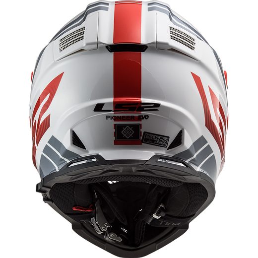 LS2 HELMETS LS2 MX436 PIONEER EVO EVOLVE RED WHITE