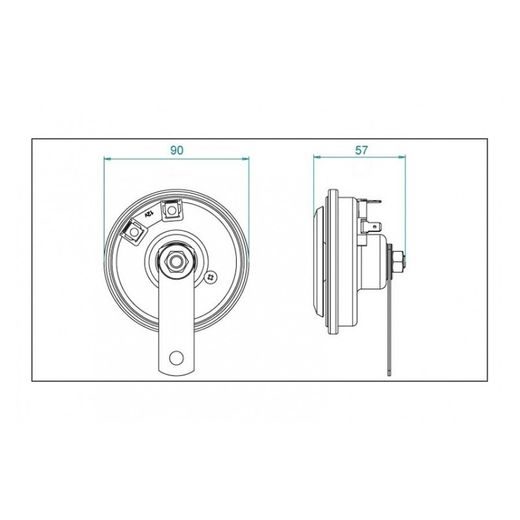 LEB KLAKSON 12V DISKOVÝ 9CM