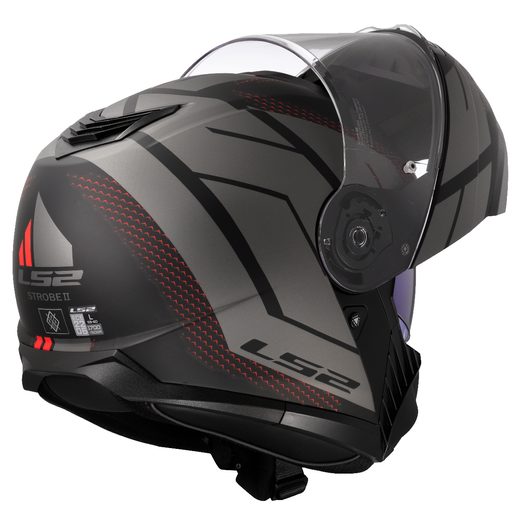 LS2 HELMETS LS2 FF908 STROBE II CODE BLACK GREY-06