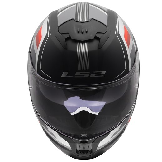 LS2 HELMETS LS2 FF808 STREAM II VINTAGE BLACK GREY RED-06