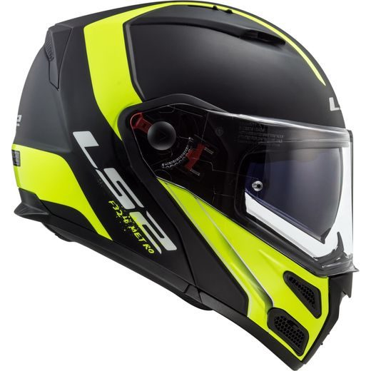 LS2 PŘILBA FF324 METRO EVO RAPID MATT BLACK/GLOSS YELLOW, FOG FIGHTER (PINLOCK)