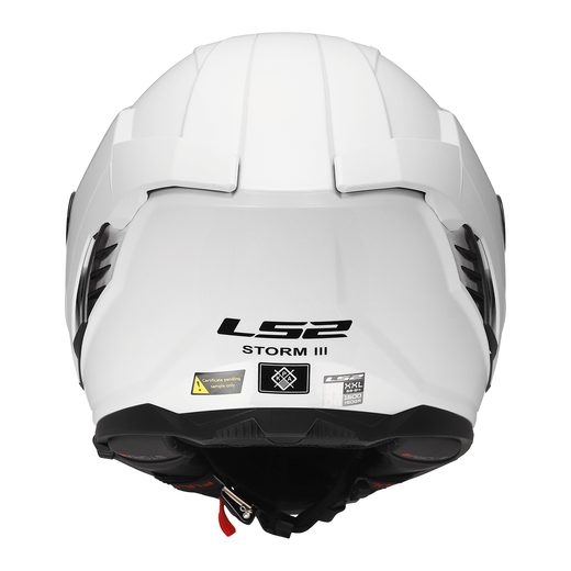 LS2 HELMETS LS2 FF818 STORM III SOLID GLOSS WHITE
