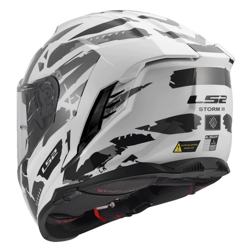 LS2 HELMETS LS2 FF818 STORM III KAOS WHITE GREY