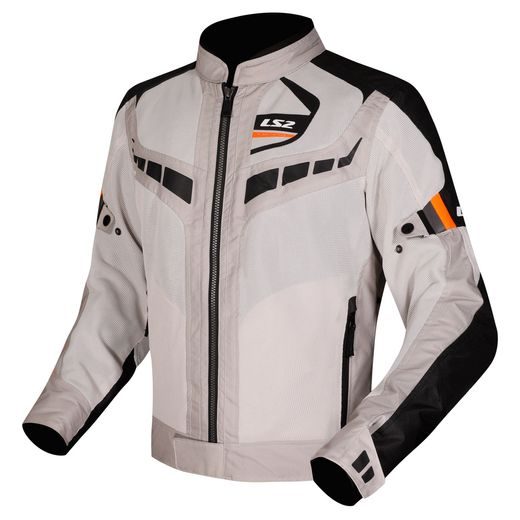 LS2 HELMETS LS2 GARDA AIR MAN JACKET BLACK GREY H-V ORANGE 3XL