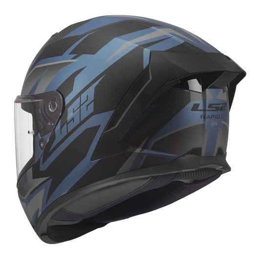 LS2 HELMETS LS2 FF820 RAPID III XTREM BLACK BLUE PETROL