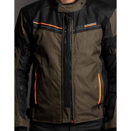 LS2 BUNDA SHADOW KHAKI/BLACK/H-V ORANGE