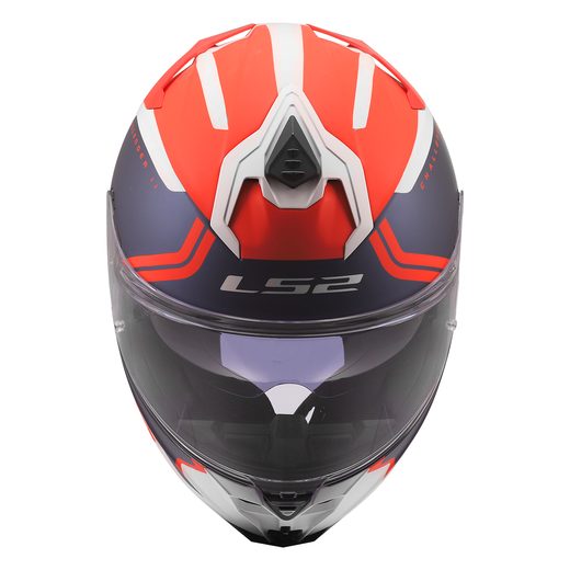 LS2 HELMETS LS2 FF817 CHALLENGER II TITAN WHITE BLUE RED