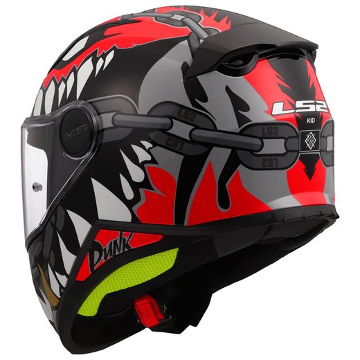 LS2 HELMETS LS2 FF812 KID PUNK GREY RED S