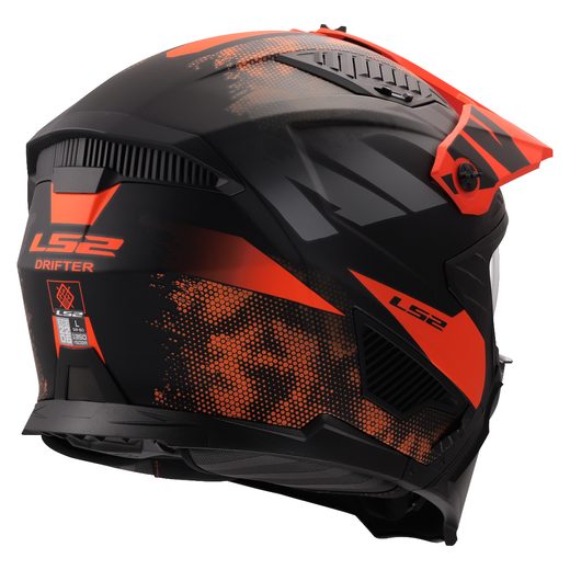 LS2 HELMETS LS2 OF606 DRIFTER GAS GREY ORANGE-06