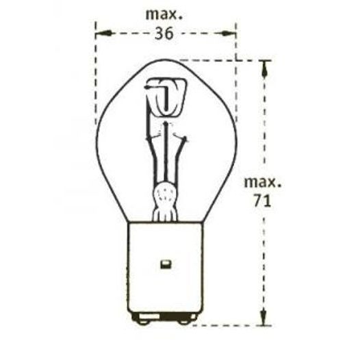 HELLA ŽÁROVKA S1 12V 25/25W BA20D