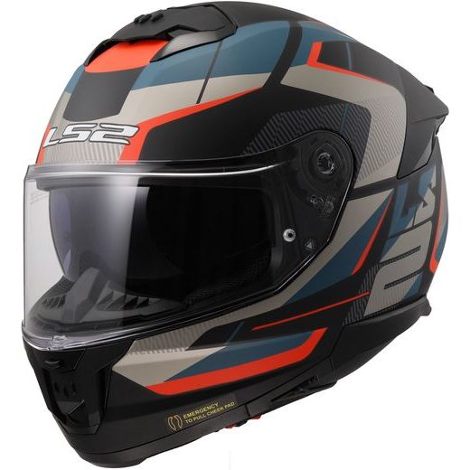 LS2 HELMETS LS2 FF808 STREAM II ROAD M.BLACK BLUE-06