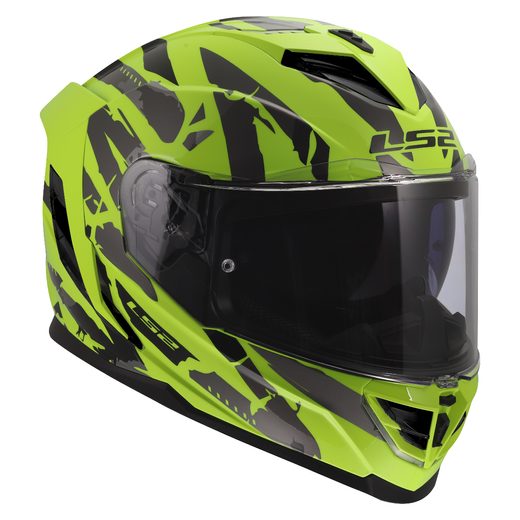 LS2 HELMETS LS2 FF818 STORM III KAOS H-V YELLOW
