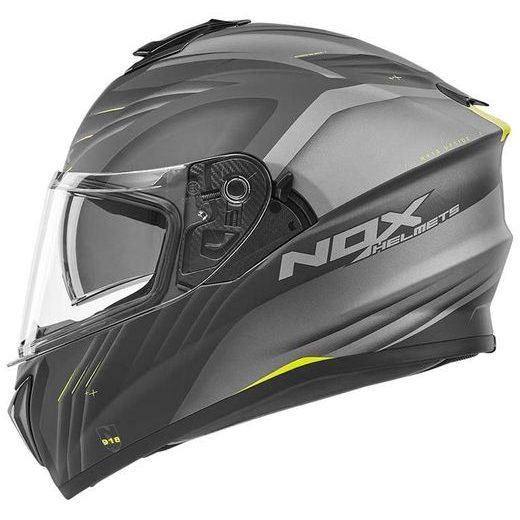 NOX PŘILBA N918 UPSIDE BLACK/GREY/NEON YELLOW